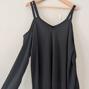 Torrid Black Strappy V-Neck Top